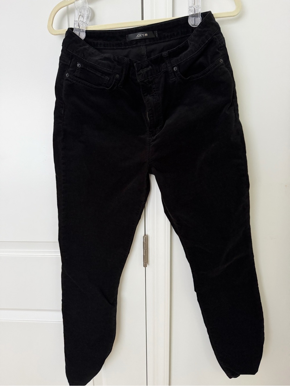 Joe’s Jeans “The Charlie” High-Rise Skinny Ankle Jeans – Black Velvet – Size 31